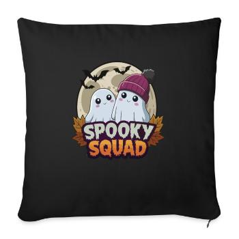 Halloween Spooky Squad Geist mit Mütze - Sofakissenbezug 45 x 45 cm - Schwarz - Vorne