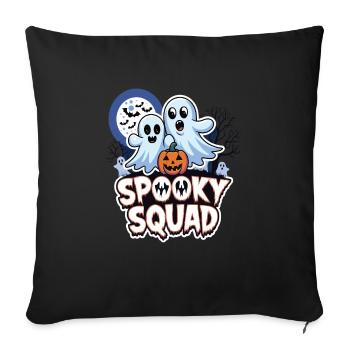 Halloween Spooky Squad Geist mit Mütze - Sofakissenbezug 45 x 45 cm - Schwarz - Vorne