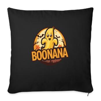 Halloween Boonana Halloween Ghost - Sofa pillowcase 17,3'' x 17,3'' (45 x 45 cm) - black - Front