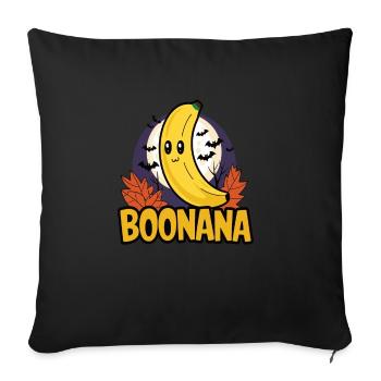 Halloween Boonana Halloween Ghost - Sofa pillowcase 17,3'' x 17,3'' (45 x 45 cm) - black - Front