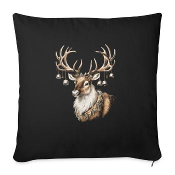 Reindeer Deer Xmas Reindeer Christmas Christmas - Sofa pillowcase 17,3'' x 17,3'' (45 x 45 cm) - black - Front
