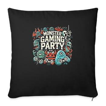 Gamer monster gaming party design - Sofa pillowcase 17,3'' x 17,3'' (45 x 45 cm) - black - Front