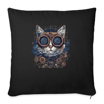 Steam Punk Art Funky Steampunk - Sofa pillowcase 17,3'' x 17,3'' (45 x 45 cm) - black - Front