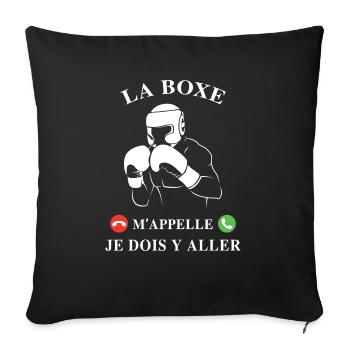 Boxen nennt mich Boxer Boxen Fan Boxen Lustig - Sofakissenbezug 45 x 45 cm - Schwarz - Vorne