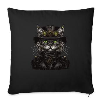 Steam Punk Art Funky Steampunk - Sofa pillowcase 17,3'' x 17,3'' (45 x 45 cm) - black - Front