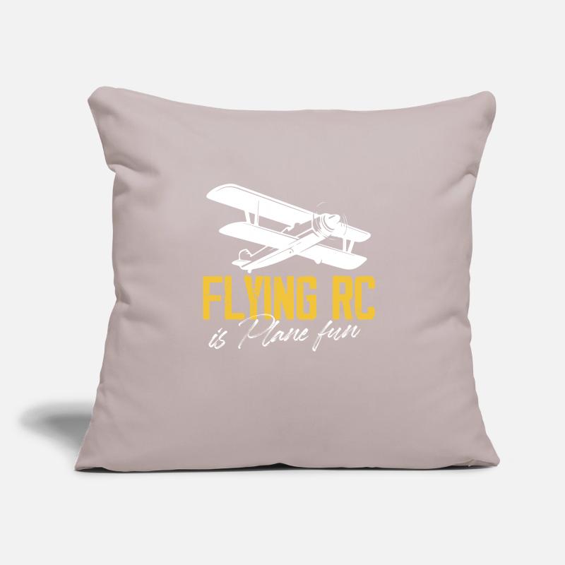 flying rc is plane fun Design for a rc plane Sofa pillowcase 17,3'' x 17,3'' (45 x 45 cm)