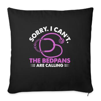 sorry I cant the bedpans are calling Design for a - Sofa pillowcase 17,3'' x 17,3'' (45 x 45 cm) - black - Front