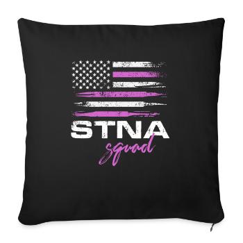stna squad american flag Design for a nursing - Sofa pillowcase 17,3'' x 17,3'' (45 x 45 cm) - black - Front