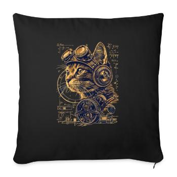 Steam Punk Art Funky Steampunk - Housse de coussin décorative 45 x 45 cm - noir - Devant