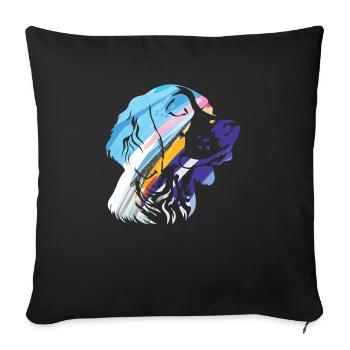 Poussez le style au niveau supérieur avec notre Cool Dog - Housse de coussin décorative 45 x 45 cm - noir - Devant