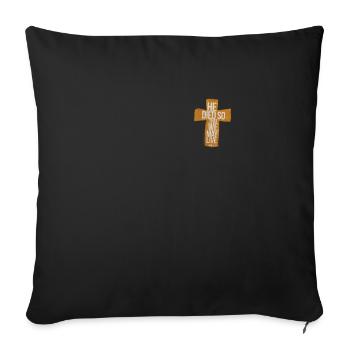Jesus Christ Christian Christianity God Bible - Sofa pillowcase 17,3'' x 17,3'' (45 x 45 cm) - black - Front