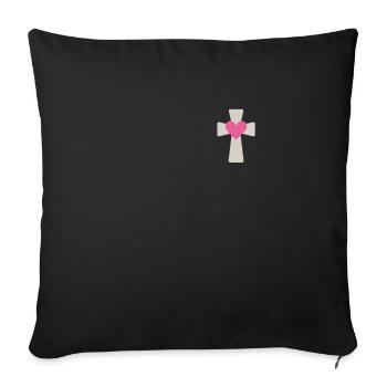 Jesus Christ Christian Christianity God Bible - Sofa pillowcase 17,3'' x 17,3'' (45 x 45 cm) - black - Front