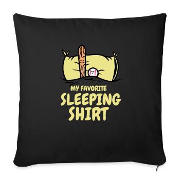 Baseball Équipe de baseball Baseballer Pyjama - Housse de coussin décorative 45 x 45 cm - noir - Devant