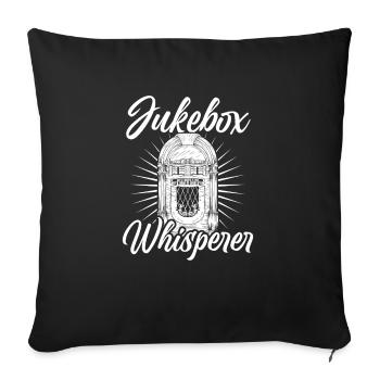 Karaoke Master Retro Music Juke Box - Sofakissenbezug 45 x 45 cm - Schwarz - Vorne