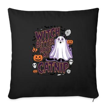 Halloween Cat Forget Candy Give Me A Cat - Sofa pillowcase 17,3'' x 17,3'' (45 x 45 cm) - black - Front