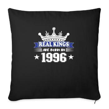 Cadeau d’anniversaire 1996 Millésime 1996 - Housse de coussin décorative 45 x 45 cm - noir - Devant