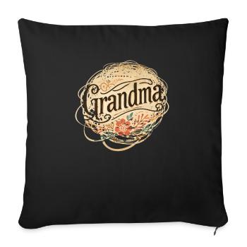 Celebrate the Heart and Warmth of the Grandma Family - Sofa pillowcase 17,3'' x 17,3'' (45 x 45 cm) - black - Front