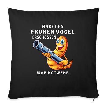 TIR SUR L’AUTODÉFENSE DU LÈVE-TÔT - Housse de coussin décorative 45 x 45 cm - noir - Devant