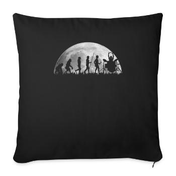 Tambours Tambours Baguette Batteur Musique Groupe Rock - Housse de coussin décorative 45 x 45 cm - noir - Devant