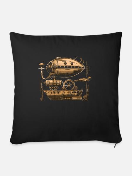 Steam Punk Art Funky Steampunk - Sofa pillowcase 17,3'' x 17,3'' (45 x 45 cm) - black