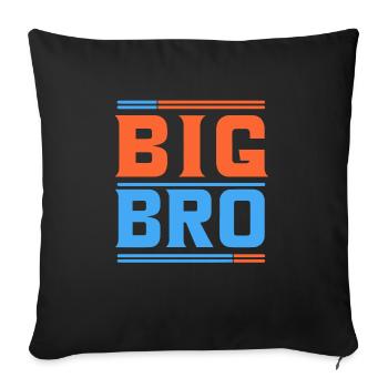 BIG BRO - Sofa pillowcase 17,3'' x 17,3'' (45 x 45 cm) - black - Front