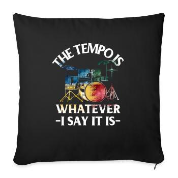 Drums Drumstick Drums Drummer Music Band Rock - Sofa pillowcase 17,3'' x 17,3'' (45 x 45 cm) - black - Front