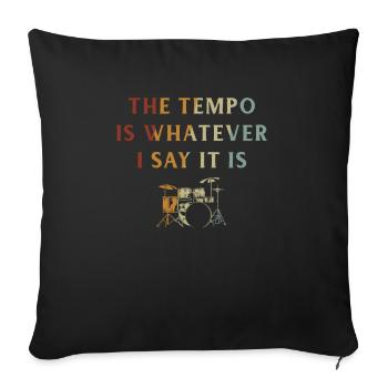 Tambours Tambours Baguette Batteur Musique Groupe Rock - Housse de coussin décorative 45 x 45 cm - noir - Devant