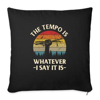 Tambours Baguettes Tambours Batteur Musique Groupe Rock - Housse de coussin décorative 45 x 45 cm - noir - Devant