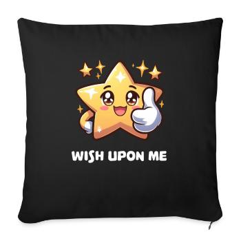 Vœu sur moi - Housse de coussin décorative 45 x 45 cm - noir - Devant