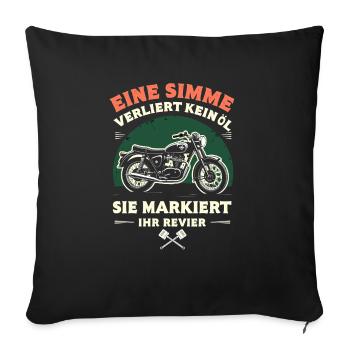 Simson DDR Moped Simson fan s51 ddr - Sofakissenbezug 45 x 45 cm - Schwarz - Vorne