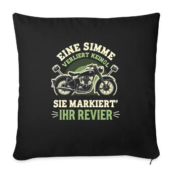 Simson DDR Moped Simson fan s51 ddr - Sofakissenbezug 45 x 45 cm - Schwarz - Vorne