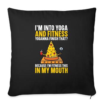 I am interested in yoga and fitness. Yoga - Sofa pillowcase 17,3'' x 17,3'' (45 x 45 cm) - black - Front