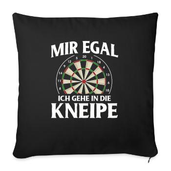 Cadeau de fléchettes Jeu de fléchettes Bullseye - Housse de coussin décorative 45 x 45 cm - noir - Devant
