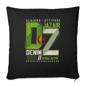 URBAN DZ - Housse de coussin décorative 45 x 45 cm - noir - Devant