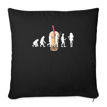 Bubble Tea Boba BubbleTea Kawaii Japan Tea Kpop - Sofa pillowcase 17,3'' x 17,3'' (45 x 45 cm) - black - Front