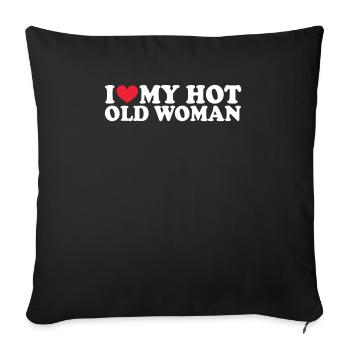 Petite amie Petite amie Relation Couple Amour Couple - Housse de coussin décorative 45 x 45 cm - noir - Devant