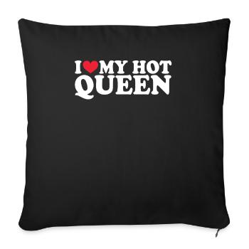Petite amie Petite amie Relation Couple Amour Couple - Housse de coussin décorative 45 x 45 cm - noir - Devant