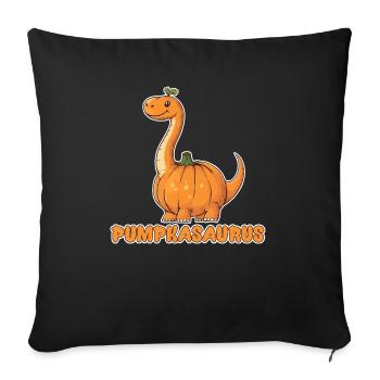 Dinosaur Pumpkin Halloween Pumkasaurus Costume - Sofa pillowcase 17,3'' x 17,3'' (45 x 45 cm) - black - Front