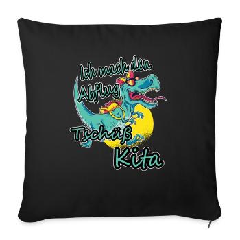 I take off, legend leaves terrain - Sofa pillowcase 17,3'' x 17,3'' (45 x 45 cm) - black - Front