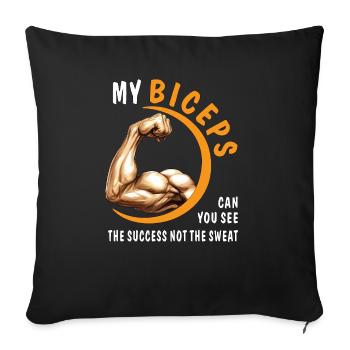BICEPS YOU CAN SEE THE SUCCESS - Sofakissenbezug 45 x 45 cm - Schwarz - Vorne