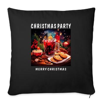 FÊTE DE NOËL JOYEUX NOËL - Housse de coussin décorative 45 x 45 cm - noir - Devant