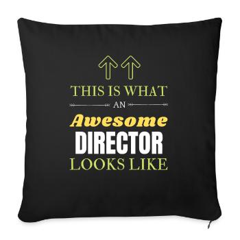 This is What an Awesome Director Looks Like - Sofa pillowcase 17,3'' x 17,3'' (45 x 45 cm) - black - Front