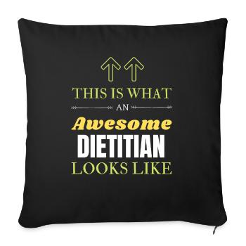 This is What an Awesome Dietitian Looks Like - Housse de coussin décorative 45 x 45 cm - noir - Devant