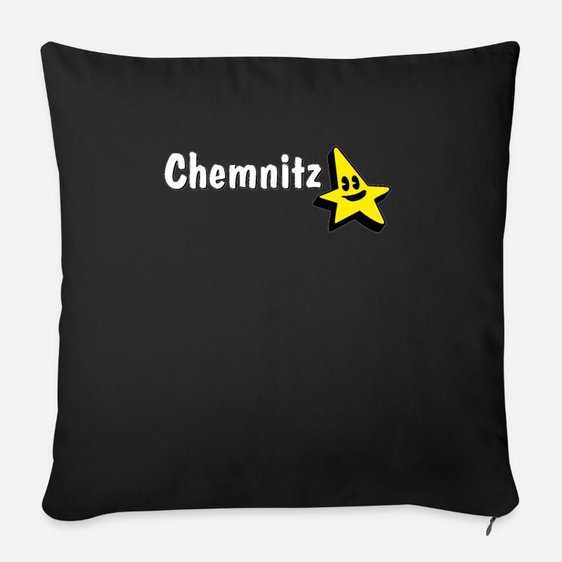 CHEMNITZER STAR FEVER - Sofakissenbezug 45 x 45 cm - Schwarz