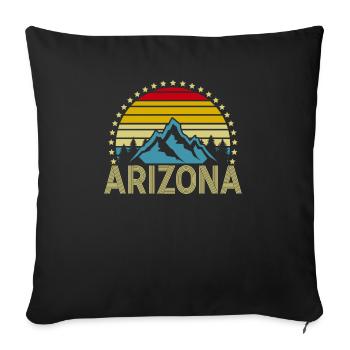 Arizona State Sedona Phoenix Grand Canyon AZ - Sofa pillowcase 17,3'' x 17,3'' (45 x 45 cm) - black - Front