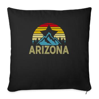 Arizona State Sedona Phoenix Grand Canyon AZ - Sofa pillowcase 17,3'' x 17,3'' (45 x 45 cm) - black - Front