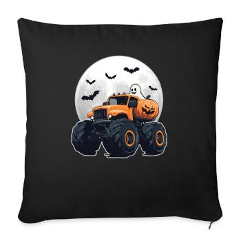 Monster Truck Halloween Ghost Pumpkin Boy - Sofa pillowcase 17,3'' x 17,3'' (45 x 45 cm) - black - Front