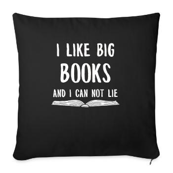 Book Books Library Reading Literature Read Books - Sofa pillowcase 17,3'' x 17,3'' (45 x 45 cm) - black - Front