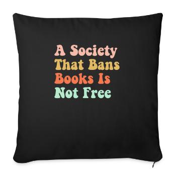 Book Books Library Reading Literature Read Books - Sofa pillowcase 17,3'' x 17,3'' (45 x 45 cm) - black - Front
