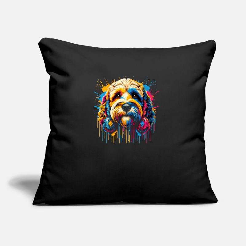 Splash Art Cockapoo Cockapoos Cockerpoo Housse de coussin décorative 45 x 45 cm